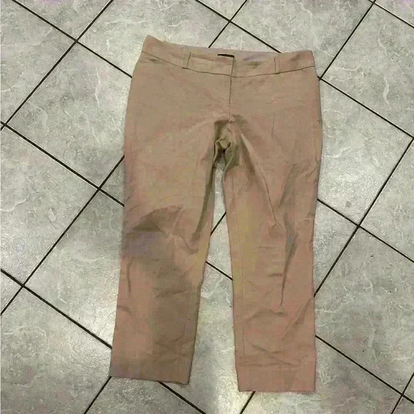 The Limited Tan Cropped Trousers Size 14 - Picture 1 of 3